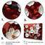 Branches de fleurs d'orchidées blanches et rouges I - Art abstrait floral encadré-471273463-471273456