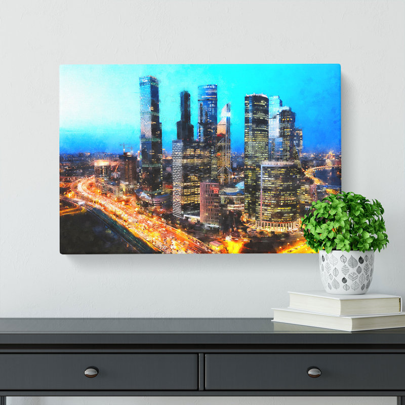 Moscow Russia Skyline - Wrapped Canvas, 40cm H x 60cm W x 3cm D