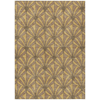 Machine Washable Indoor/Outdoor Lipman ACN2426 Mid-Century Modern Rug