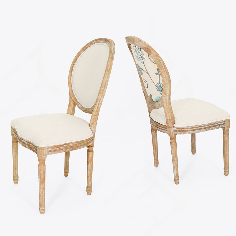 Chaise KD (ensemble de 2), Tissu beige, Beige clair