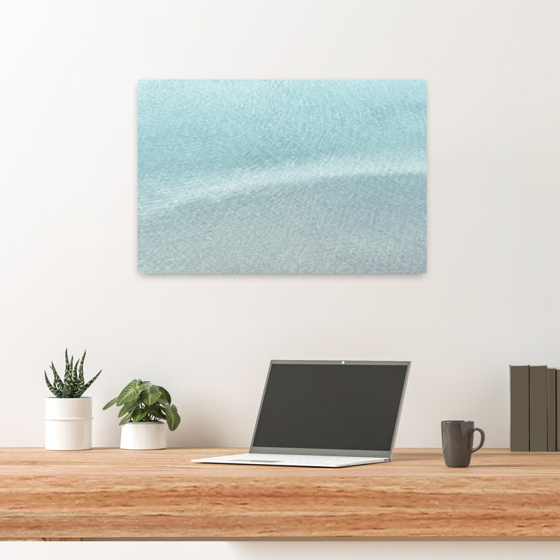 «Blue Water», art mural côtier abstrait et minimaliste, H 16 po x l 24 po