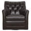 Emery Leather Swivel Tufted Club Chair-53079334