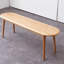 Banc de hall d'entrée en bois de chêne massif - Siège de salle à manger demi-rond élégant et fonctionnel, en bois