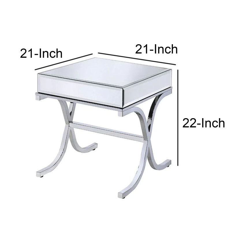 Table de bout abstraite en bois massif