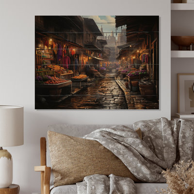 " Brown Orange Mexican Art Market "