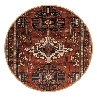 Tapis brun turc lavable à la machine