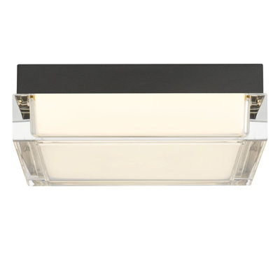 8" Black Integrated LED Flush Mount Ceiling Light