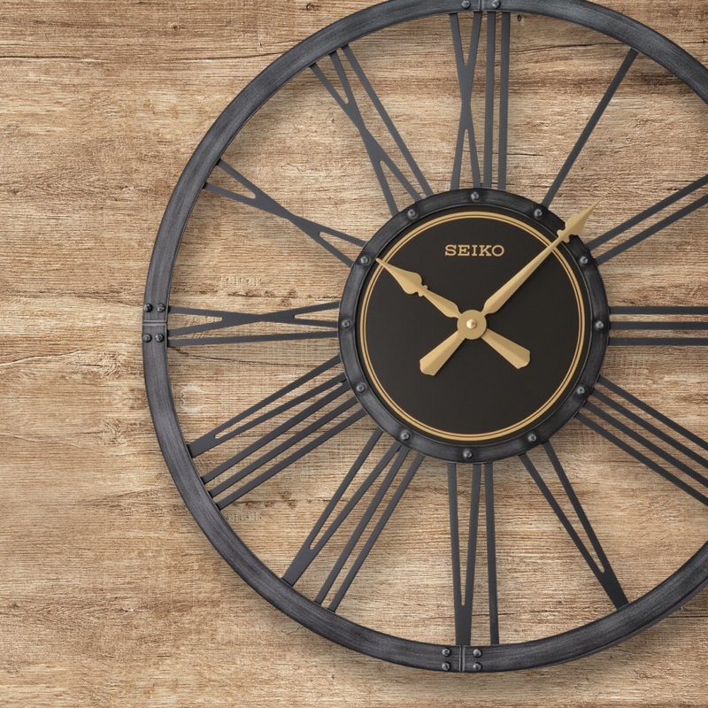 QXA764KLH Wall Clock, Black