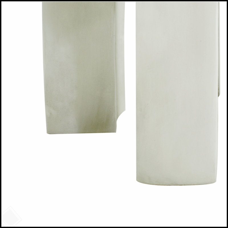 Table d'appoint à plateau rond minimaliste blanc MGO pour l'intérieur et l'extérieur, durable et légère