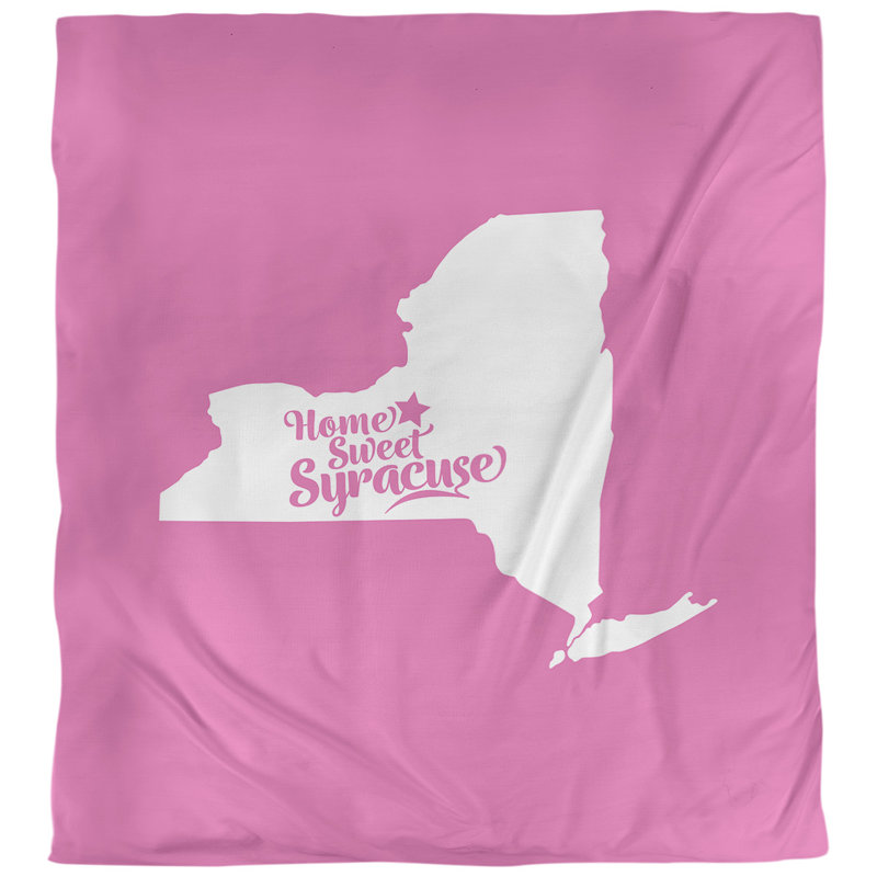 Housse de couette syracuse new york, Rose, Microfibre