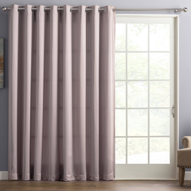 Panneau coulissant en polyester réducteur de bruit obscurcissant - Basics by Wayfair ™, Rougir