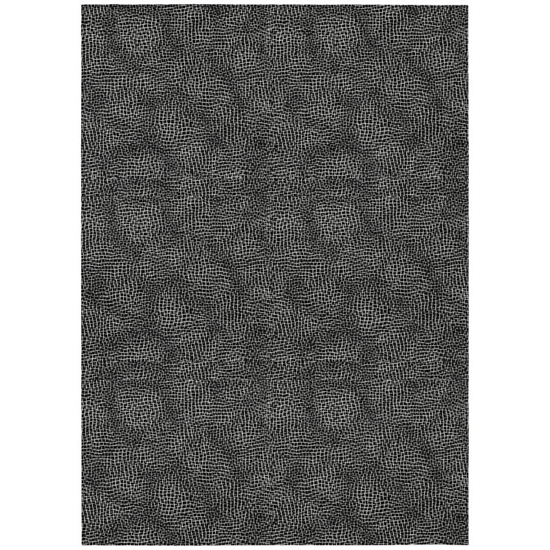 Riyala Black Washable Indoor-Outdoor Rug - , 3' x 5'