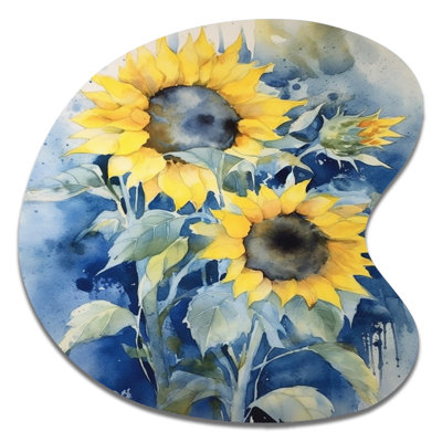 Joslin - Asymmetrical Floral Metal Art, Freeform Metal Wall Sculpture Print