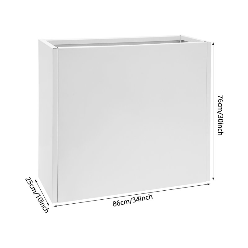Indoor/Outdoor Planter Box With Divider And Water Bag, White