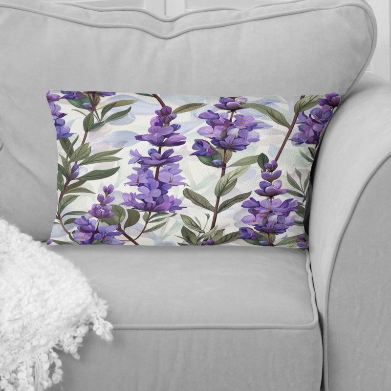 Lavande Fields I - Coussin lombaire moderne