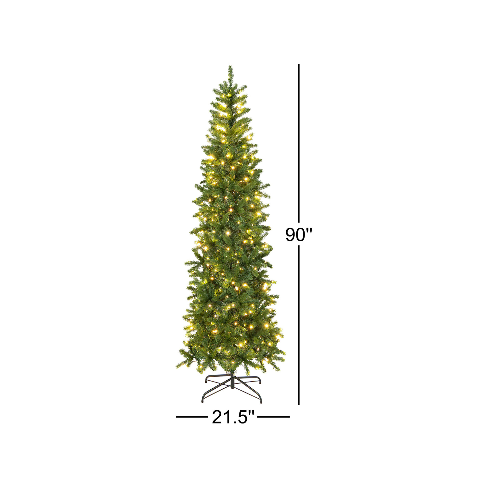 90' Lighted Pine Christmas Tree