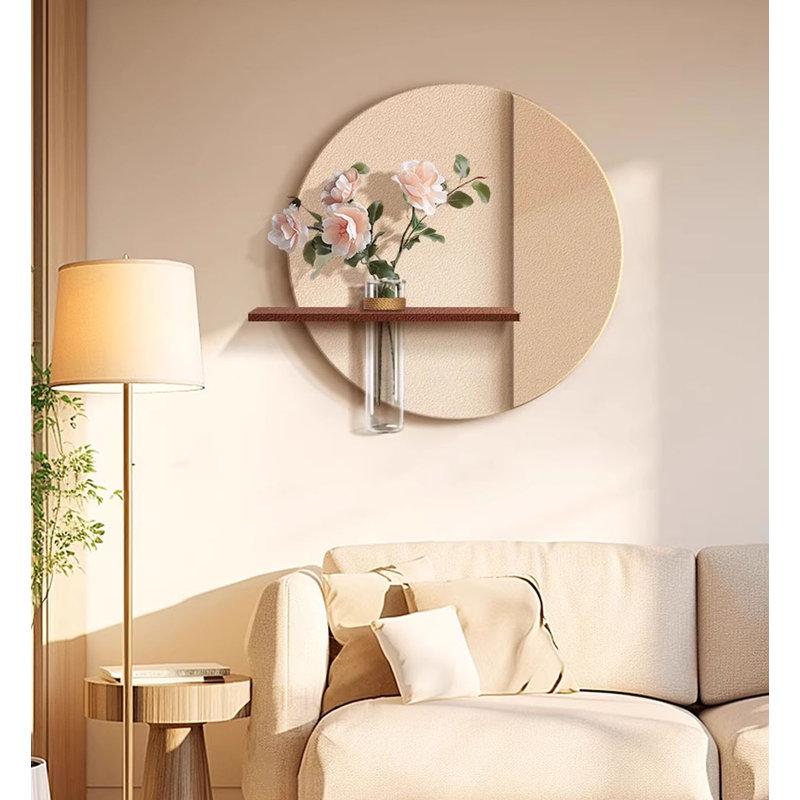 Peinture à l'aquarelle crème de plantes vertes et de peintures murales décoratives, H 17,72 po x l 19,69 po x P 0,59 po