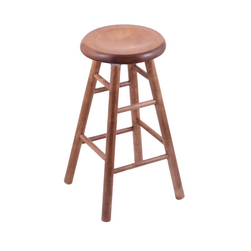 Swivel Solid Wood Extra Tall Stool, Medium Maple, Counter Stool 24” Seat Height