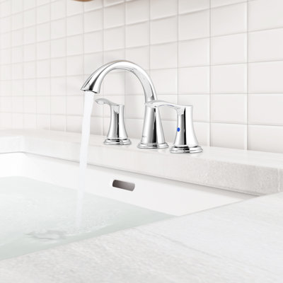 Widespread 2-handle Bathroom Faucet with Drain Assembly