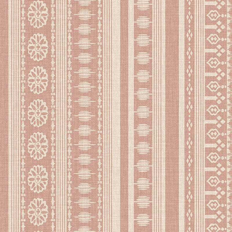 Joules Decorative Stripe Duck Egg Wallpaper, Pink