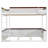 Queen Wooden Bunk Bed With Shelves, USB Charging & LED Light-1738510998