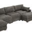 Canapé modulaire réversible en flanelle de fourrure de lapin 6 pièces-1080752730-1080752733