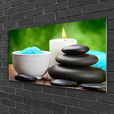 Art Shell Candle Stones - No Frame Print on Glass