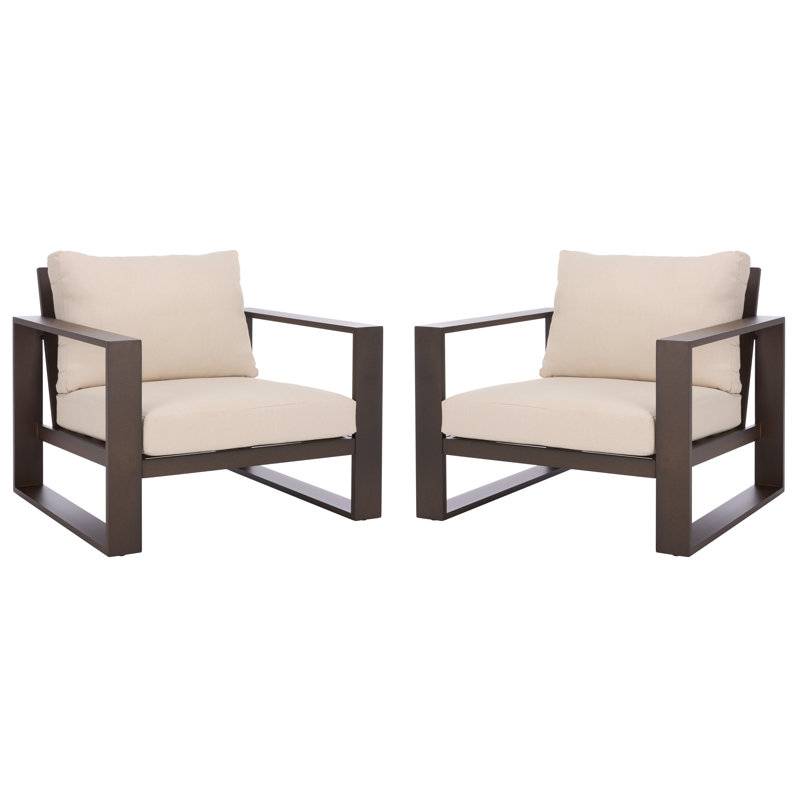Fash Aluminum Chair Set Of 2, Brown