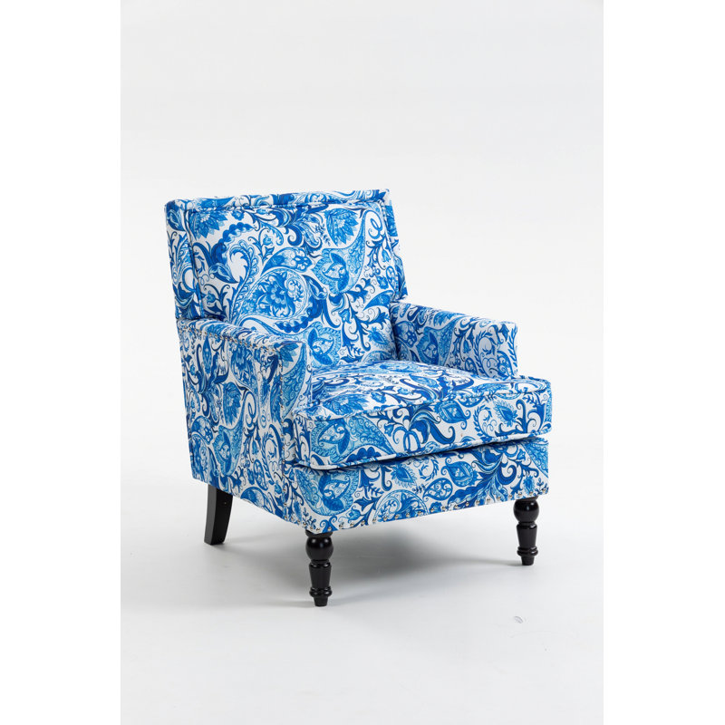 Fauteuil d'appoint rembourré avec garniture cloutée pour le salon