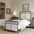 Upholstered Platm Metal Bed Frame