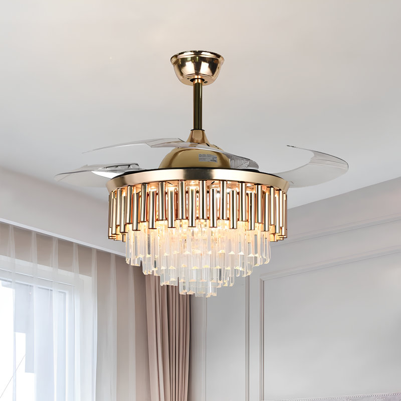 Meindert 42''Crystal Ceiling Fan with LED Lights