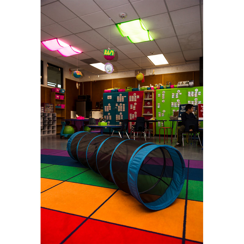 Blue and Black Mesh 6-Foot Kids Play Tunnel