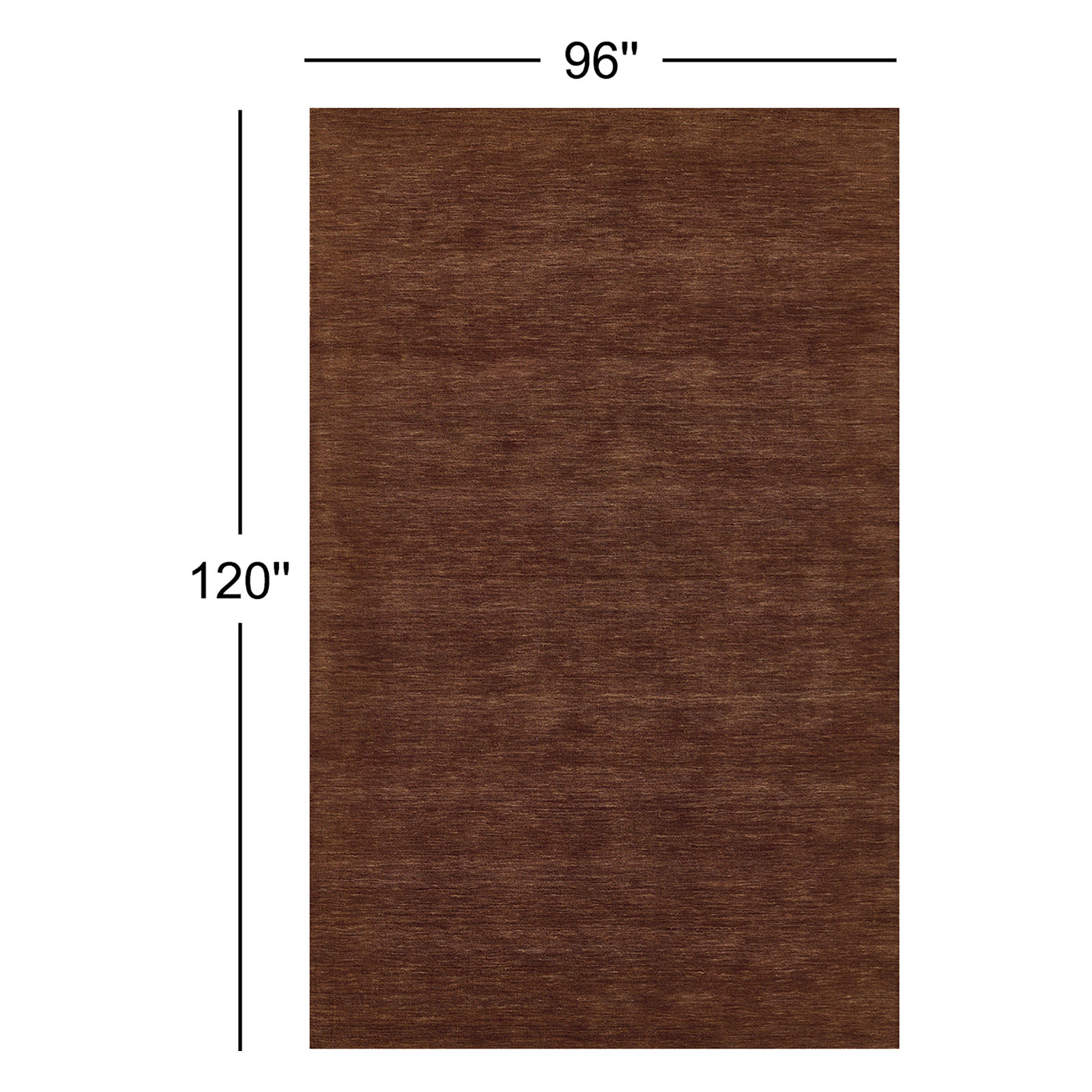 Althena Handmade Wool Copper Rug, Rectangle 8' x 10'