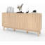 Commode 9 tiroirs, armoire de rangement cannelée en bois, commode autoportante moderne pour chambre à coucher, salon, vestibule