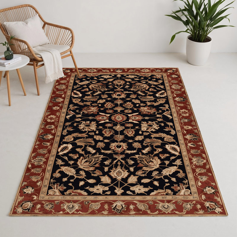 Tapis d'intérieur et d'extérieur brun Persian, Rectangle 9 pi x 12 pi