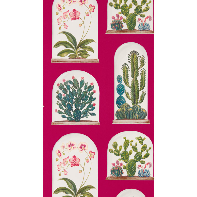 Terrariums 10.05m x 52cm Matte Wallpaper Roll, Pink