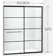Elate Tall Sliding Shower Door, 75-1/2-In H X 62-1/4 - 65-5/8-In W, With Heavy 5/16-In Thick Frosted Glass With Rectangular Grille Pattern
