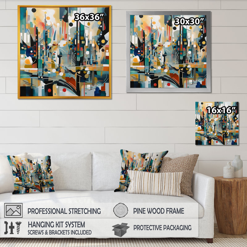 " Transcending Reality II ", 36" H x 36" W x 1.5" D, Black Picture Framed
