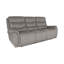 Canapé inclinable électrique 86 po Folu, revêtement en tissu gris, ports USB