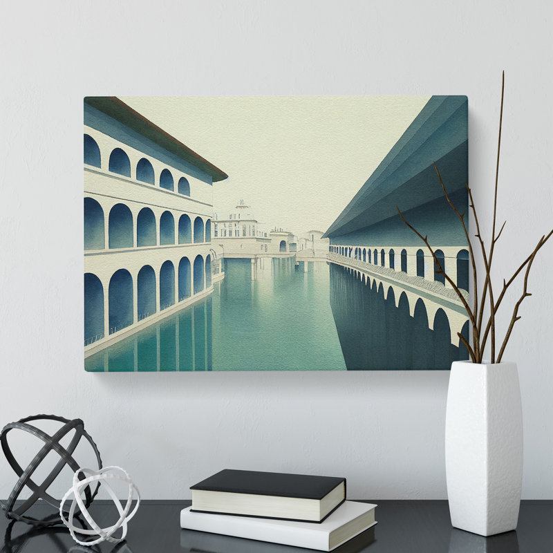 Canal Architecture - Wrapped Canvas Print, 40cm H x 60cm W x 3cm D