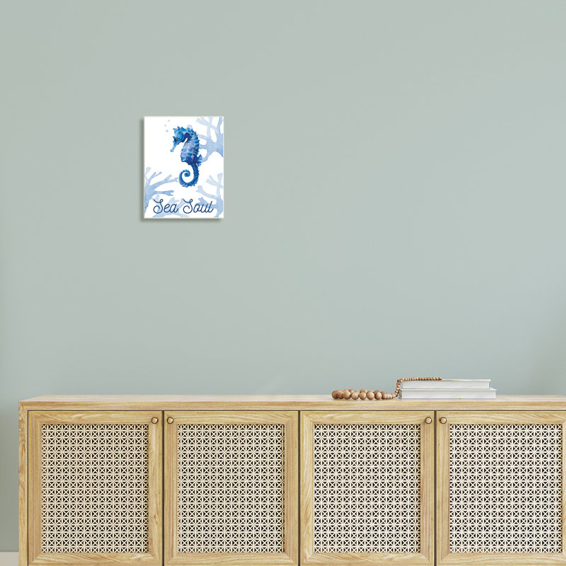 Sea Soul Sentiment Blue Seahorse Ocean, H 15 po x l 10 po x P 0,5 po, Plaque murale