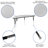 Goddard 47.5" Circle Wave Flexible Laminate Activity Table Set with 16" Student Stack Chairs-53749970-53951763