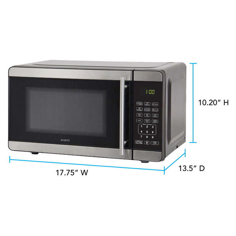 Avanti Countertop Microwave Oven, 0.7 cu. ft., Stainless Steel
