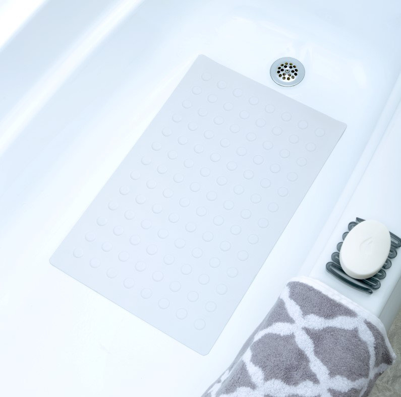 Tapis de baignoire en caoutchouc avec ventouses Leer