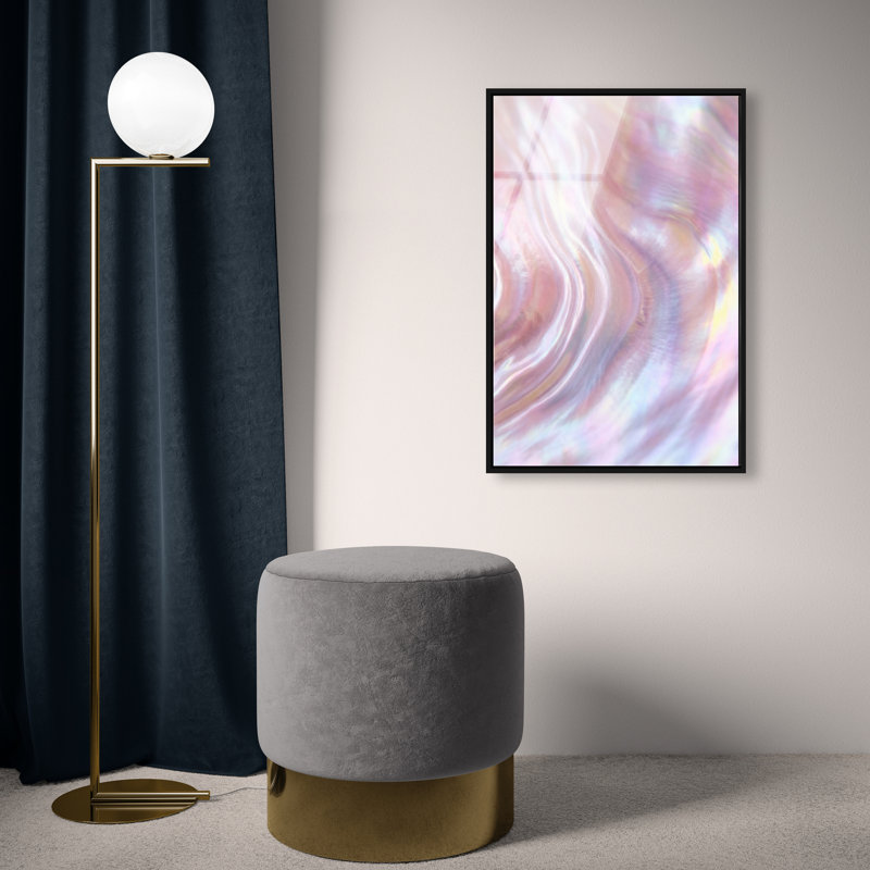 Iridescent Wave Print by Oliver Gal, 37"H x 25"W, Black Floater Frame