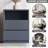 26" Tall Gray Nightstand with Storage, Wood Bed Side Table with 2 Drawers and Open Shelf , Modern End Table Small Dresser for Bedroom and Living Room-1510273198