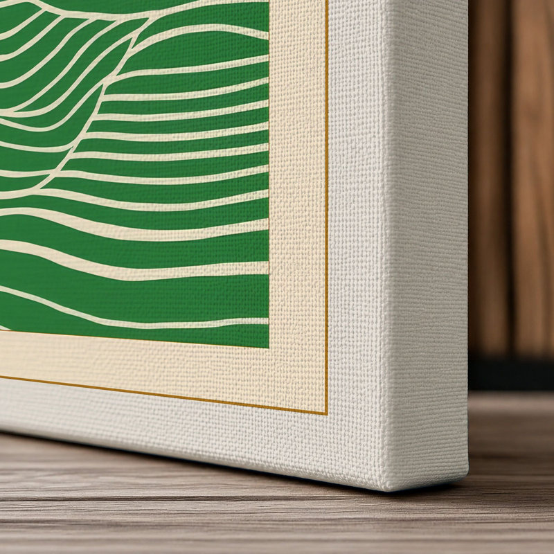 Rolling Hillside Scandinavian - Wrapped Canvas, 36x24 - 91.4 x 61.0 cm, Cream Border
