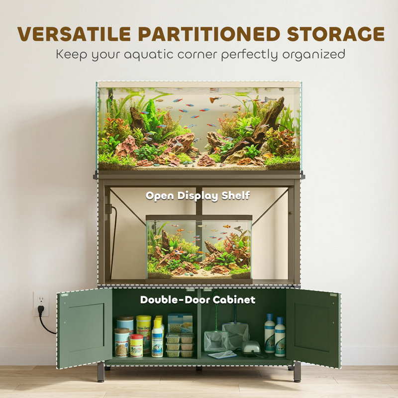 Support d'aquarium de 20 à 29 gallons, capacité d'aquarium, capacité de 330 lb, noir