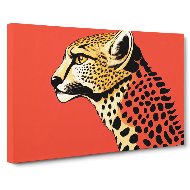 Illuminated Cheetah - Wrapped Canvas, 40cm H x 60cm W x 3cm D
