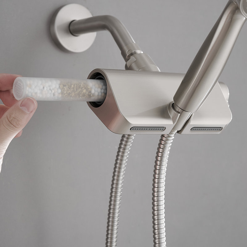 Rain Handheld Shower Head 2.0 GPM GPM with Water Filtration, Brushed Nickel
